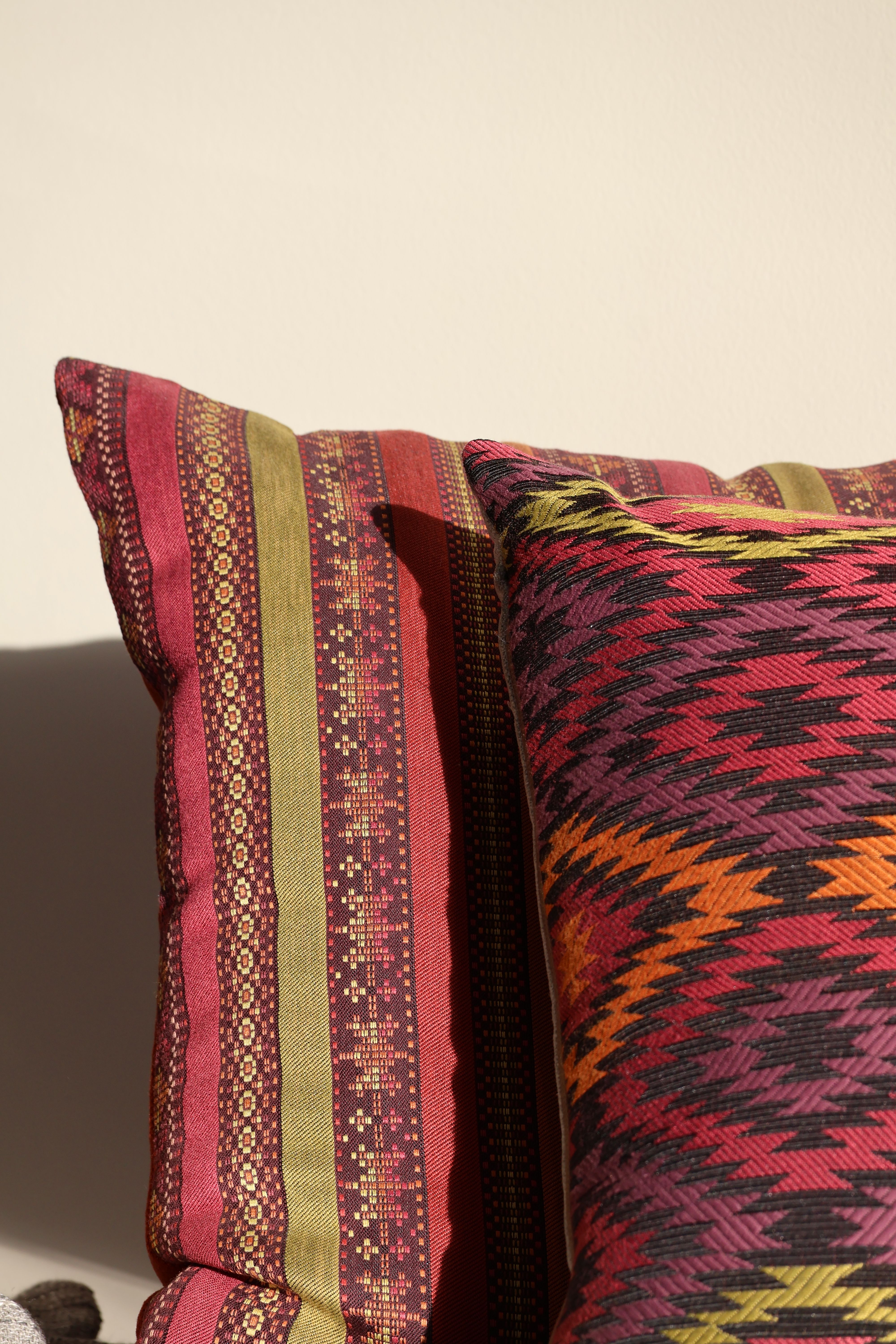 Contemporary handloom textiles used in everyday fashion and interiors